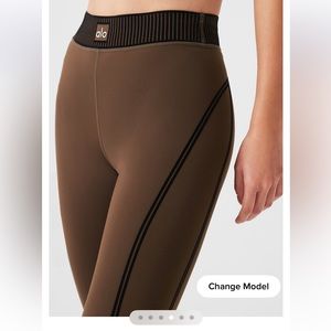 Alo Airlift High-Waist 7/8 Line Up Leggings Espresso
